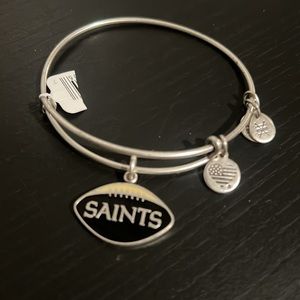 NWT Alex and Ani Color Infusion New Orleans Saints Football II Bangle